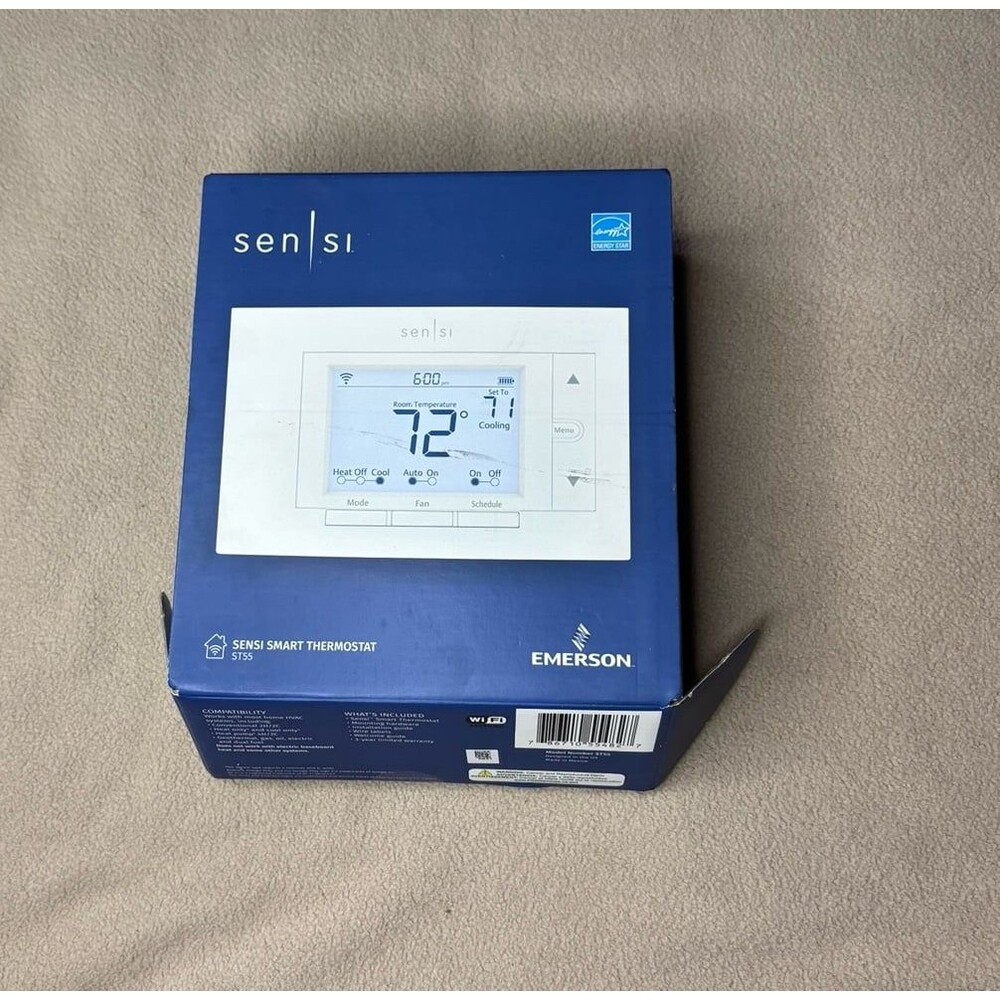 Emerson Sensi ST55 Smart Programmable Wi-Fi Thermostat White Open Box